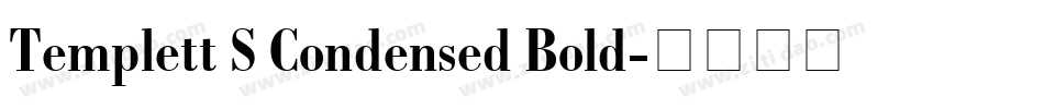 Templett S Condensed Bold字体转换